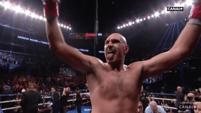 Tyson Fury celebration