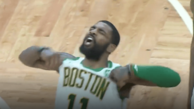 Kyrie Irving Celtics Raptors celebration