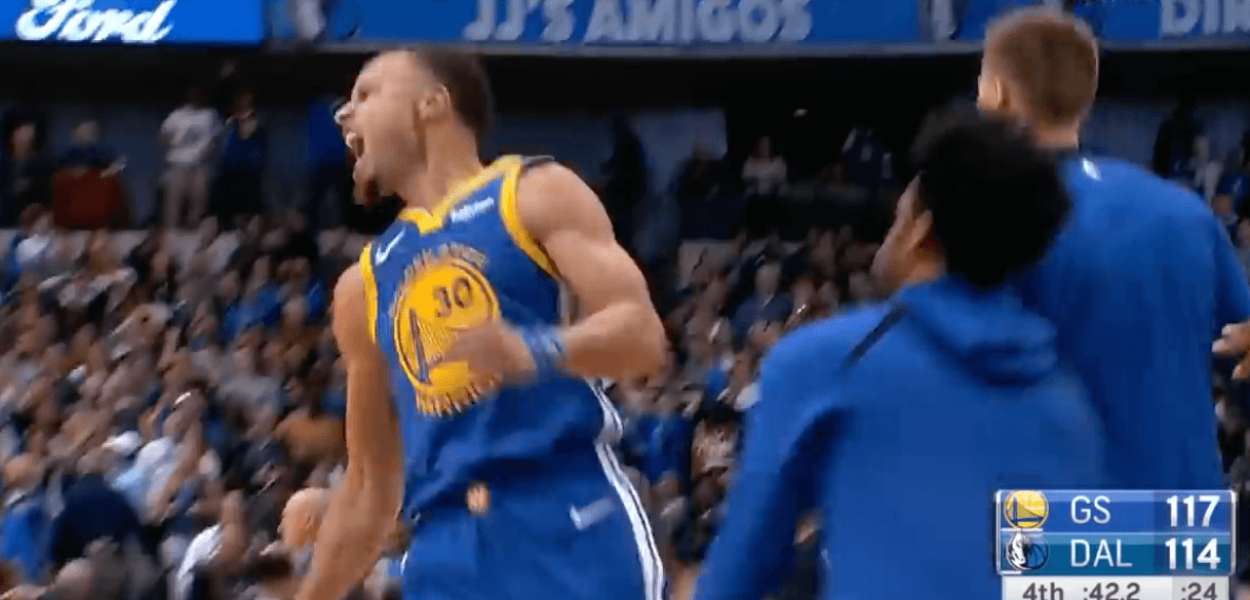 Stephen Curry celebration