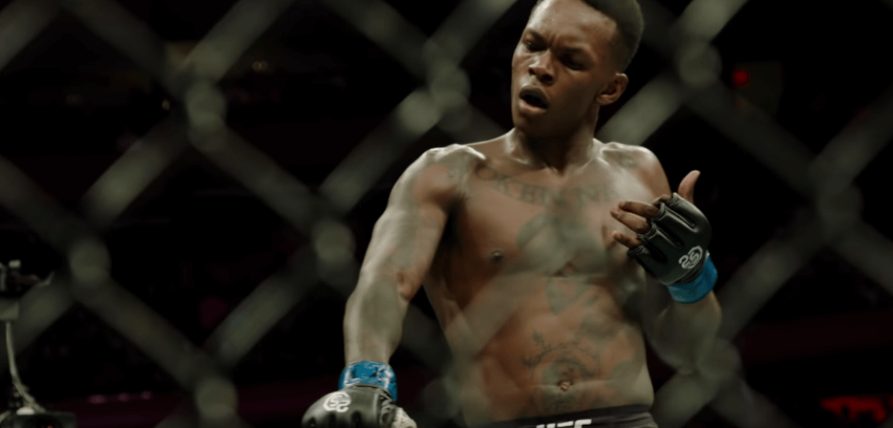 Israel Adesanya celebration