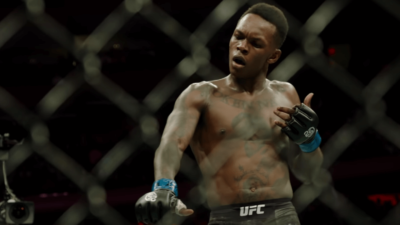 Israel Adesanya celebration