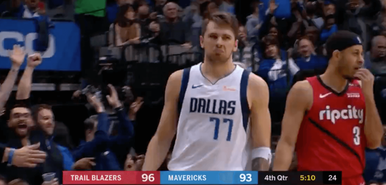 Luka Doncic celebration