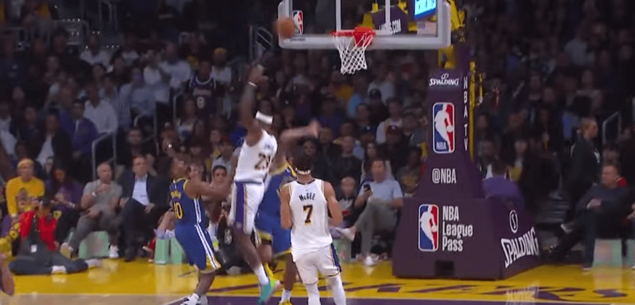 LeBron James assist Lakers Warriors