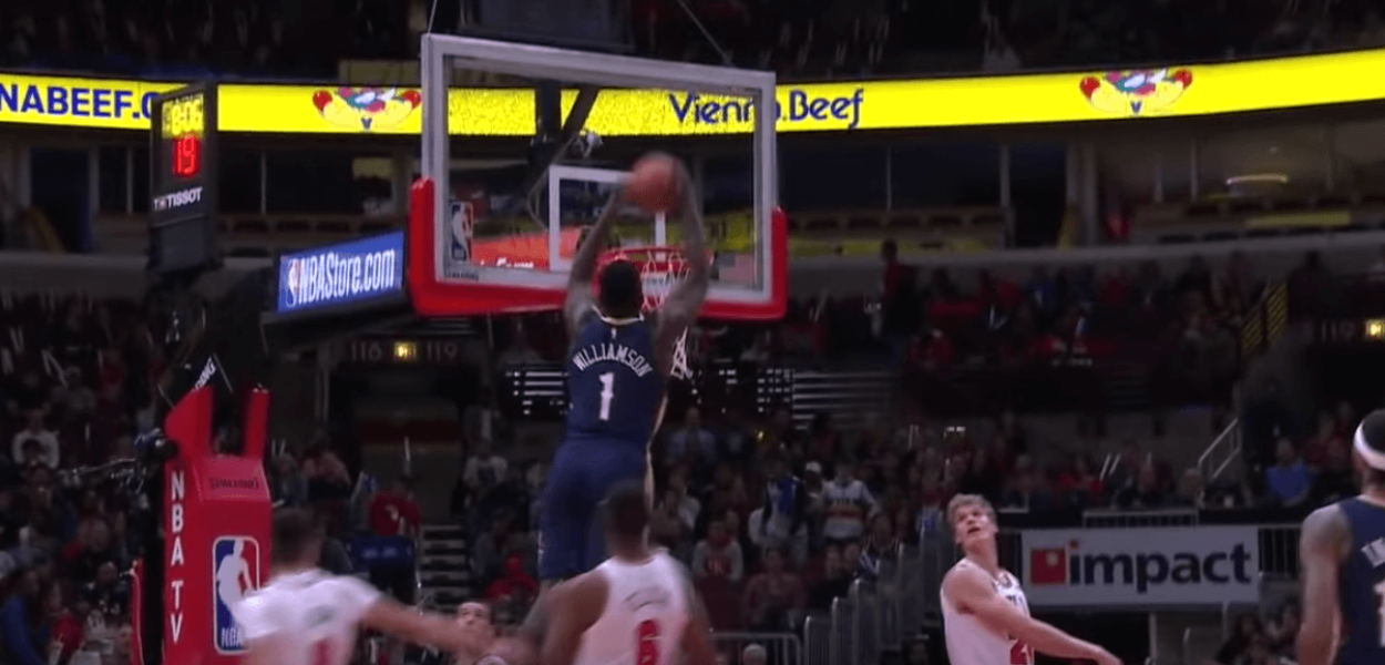 Zion Williamson Pelicans Dunk