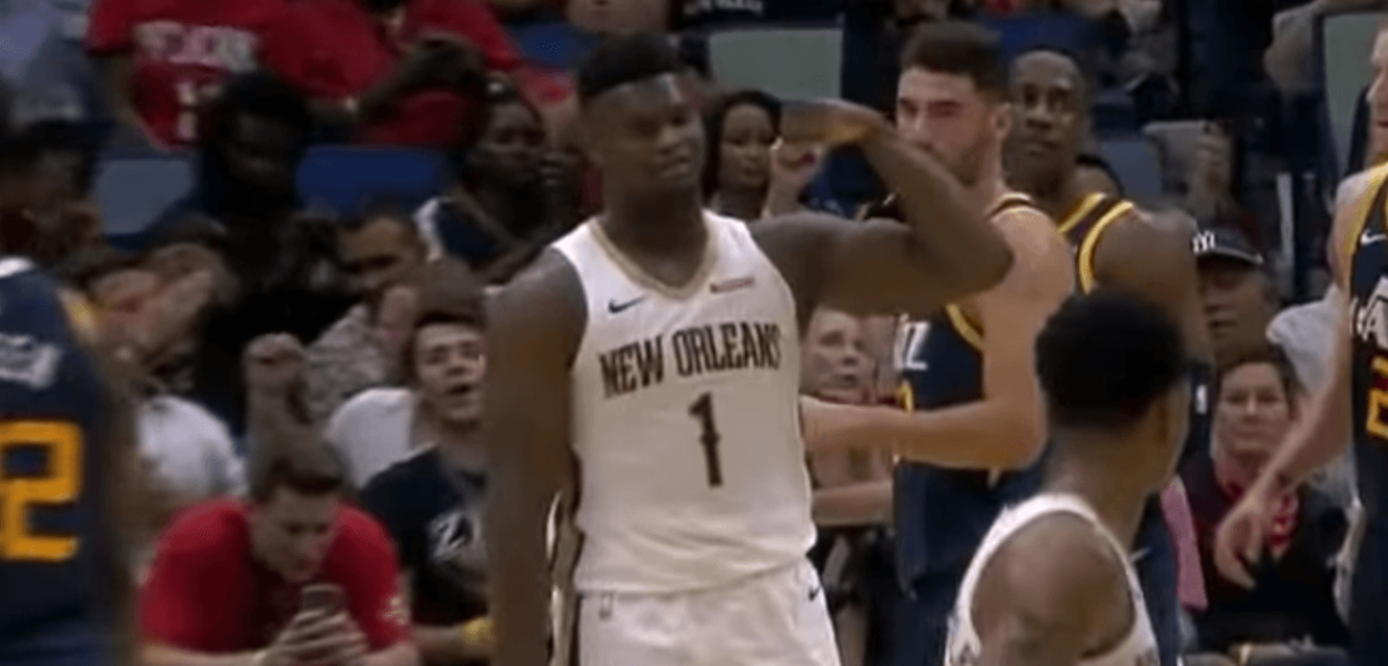 Zion Williamson Pelicans celebration