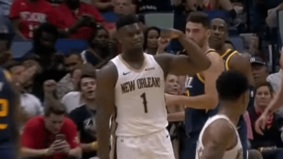 Zion Williamson Pelicans celebration