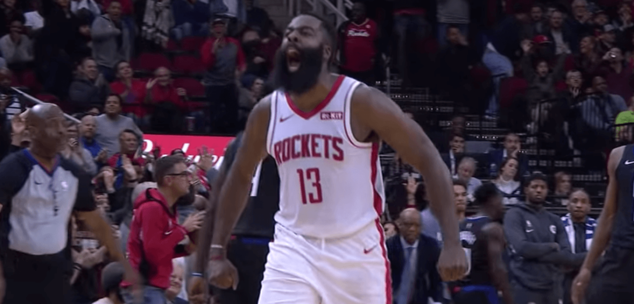 James Harden celebration scoring
