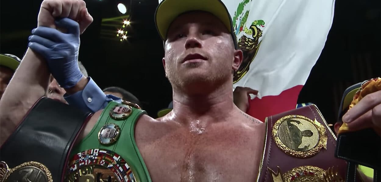 Canelo Alvarez celebration