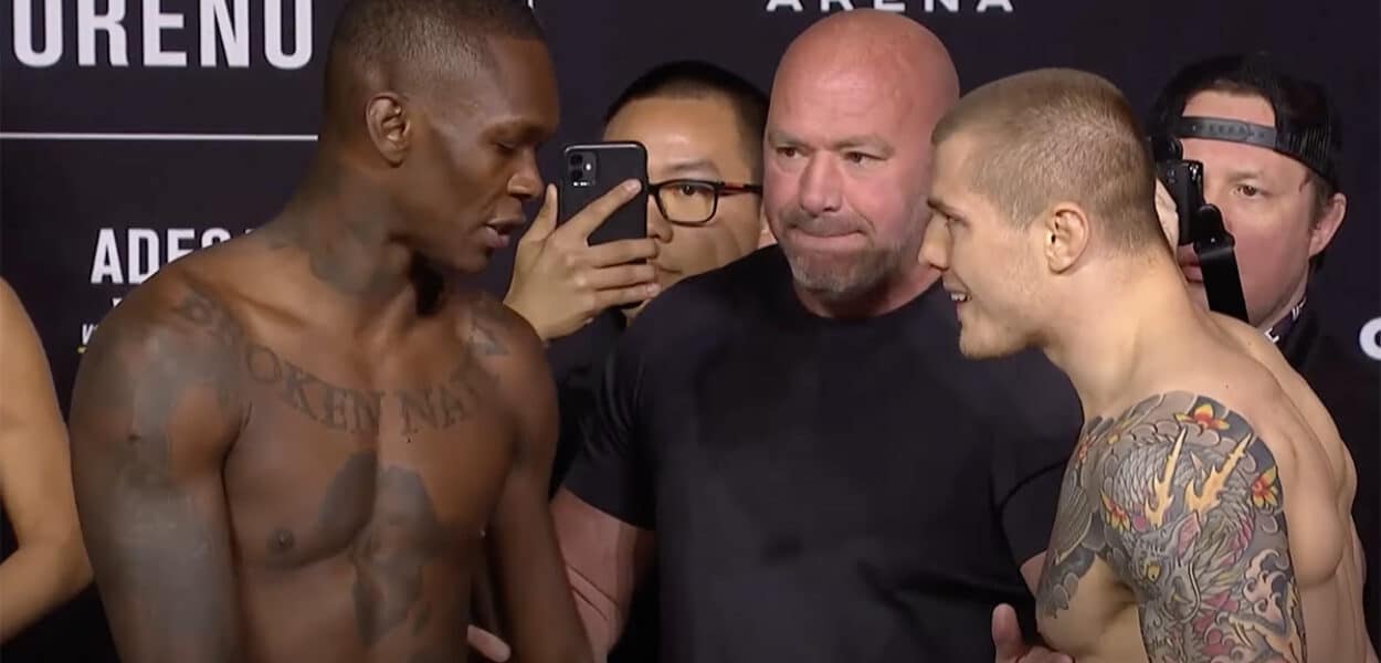 Israel Adesanya vs. Marvin Vettori weigh ins UFC 263