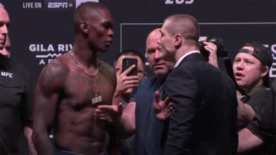 UFC 263 Israel Adesanya Marvin Vettori face off