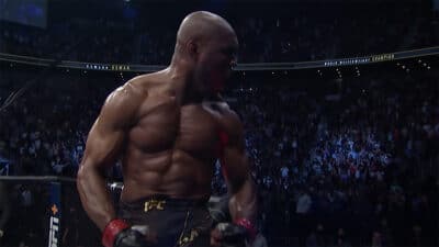 Kamaru Usman celebration UFC MMA