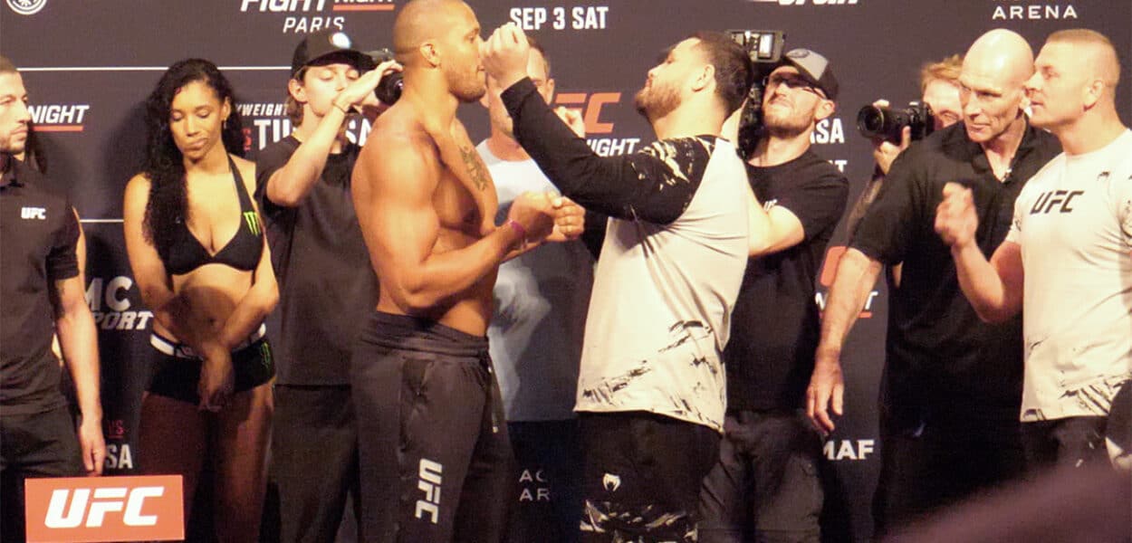 UFC Paris Ciryl Gane Tai Tuivasa face a face pesee